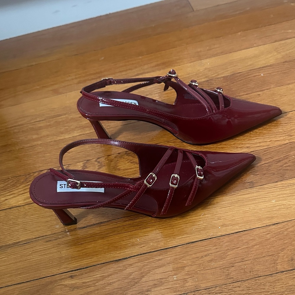 Steve Madden Deep Red Strappy Heels